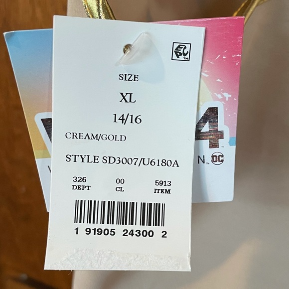 Wonder Woman WW84 child XL 14/16 gold  Halloween costume - Picture 8 of 9